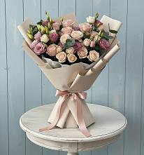 Букет цветов из:  Розы и Лизиантусы в Тополево