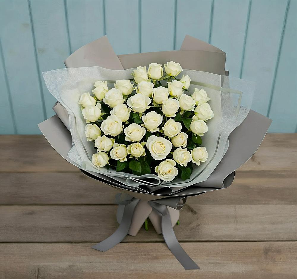 Букет Белоснежная нежность в Тополево