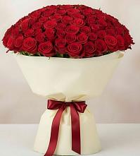 Букет 101 Красная роза Милано в Тополево