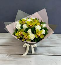 Букет цветов из:  Орхидеи и Розы в Тополево