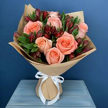Букет цветов из:  Розы и Альстромерии в Тополево