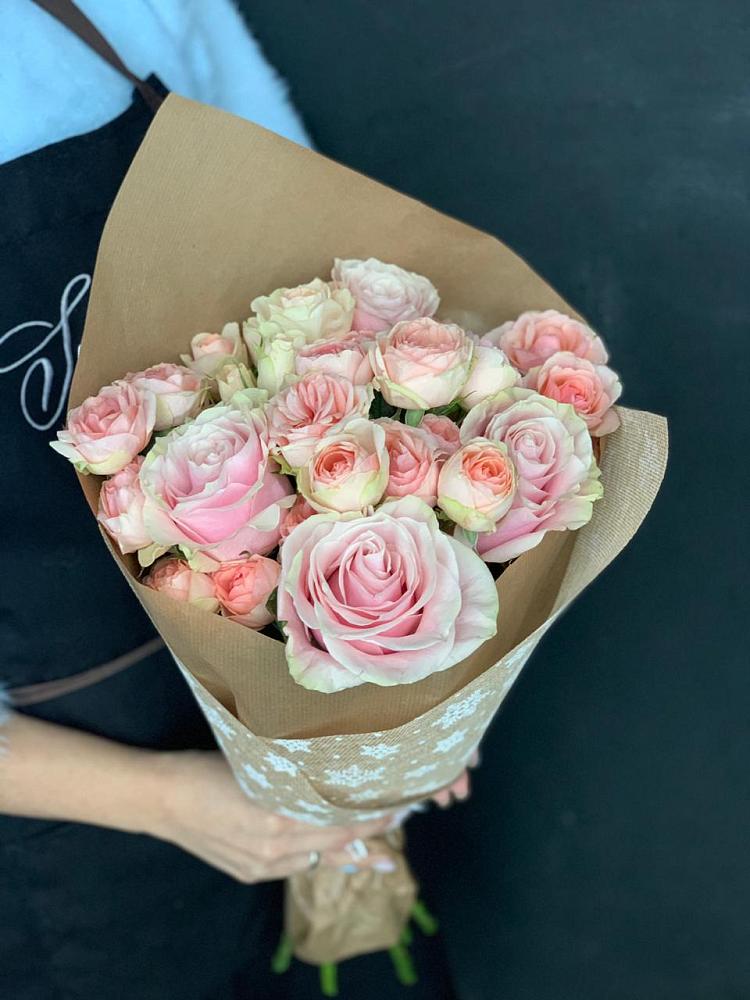 Букет цветов из: Хризантемы и Розы в Тополево