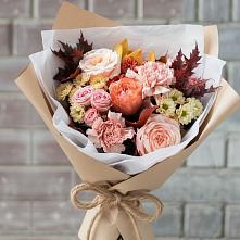 Букет цветов из:  Гвоздики, Хризантемы и Розы в Тополево