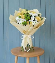 Букет цветов из:  Хризантемы и Розы в Тополево