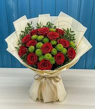 Букет цветов из:  Розы и Хризантемы в Тополево
