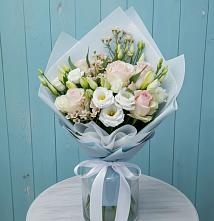 Букет цветов из:  Розы и Лизиантусы #REPLACE_PRED# Тополево