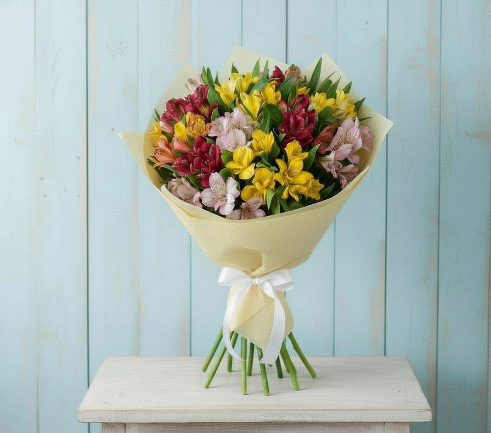 Букет цветов из: Альстромерии в Тополево