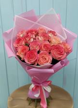 Букет 15 Розовых роз Равель в Тополево