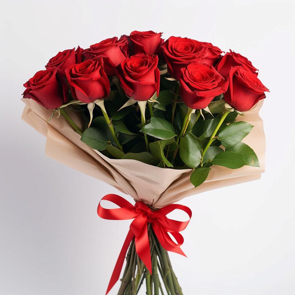 Букет 11 Красных роз Эдлесс Лав в Тополево