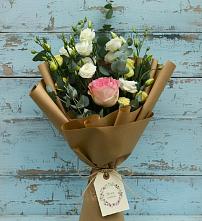 Букет цветов из:  Розы и Лизиантусы #REPLACE_PRED# Тополево