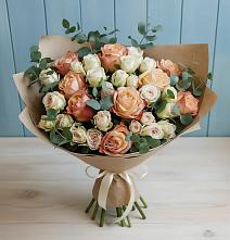 Букет цветов из:  Альстромерии и Розы в Тополево